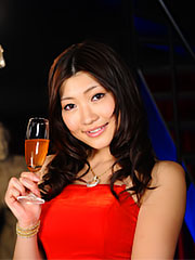 Libidinous looking brunette karin kusunoki poses in her