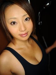 Gorgeous short haired teen you shiraishi shows body in