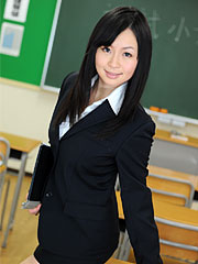 Nozomi hazuki poses in good outfit as a teacher in classroom . Nozomi Hazuki